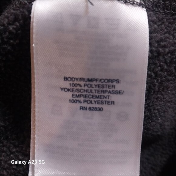 Lands End Mens 3XL/T Charcoal Gray Half-Zip Fleece Pullover Cozycore  Soft - Picture 4 of 6